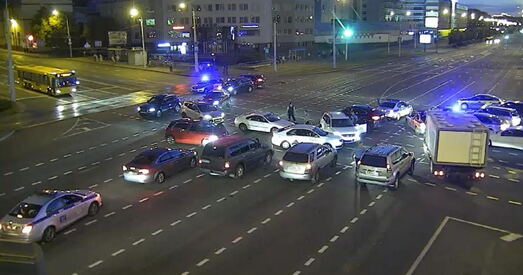 Затрыманне за блакаванне дарог у жніўні 2020 года — двух мінчукоў узялі пад варту