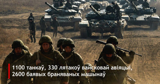 Раскрытая інфармацыя пра вайсковы патэнцыял адзінай наступальнай лініі РФ ля мяжы з Украінай і Беларуссю