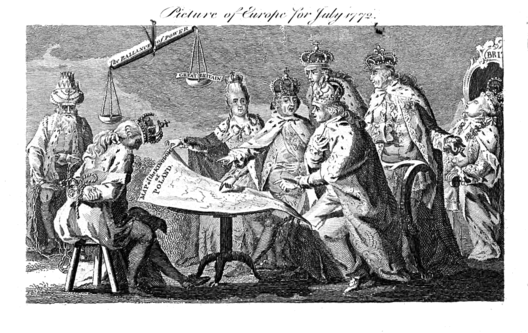 Еўропа ў 1772 годзе (сатырычная выява) Еўропа ў 1772 годзе (сатырычная выява)