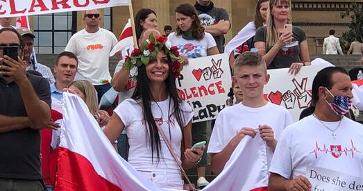 Беларусы Філадэльфіі зладзілі акцыю салідарнасці з жыхарамі Беларусі (фота)