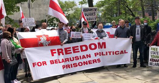 Беларусы ЗША патрабуюць вызвалення палітвязняў (фота)
