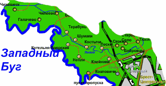 Межы Бугскага заказніка (з сайта). Межы Бугскага заказніка (з сайта).