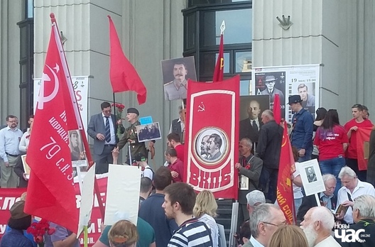 Акцыя левапатрыётаў 9 траўня 2018 гнода ў Мінску. Фота Генадзя Кеснера Акцыя левапатрыётаў 9 траўня 2018 гнода ў Мінску. Фота Генадзя Кеснера