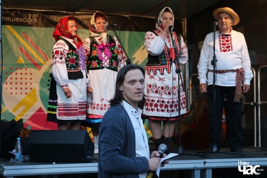 Сяржук Доўгушаў на Ночы музеяў-2018. Фота Алены Ляшкевіч Сяржук Доўгушаў на Ночы музеяў-2018. Фота Алены Ляшкевіч