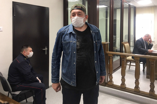 Сяргей Пятрухін у судзе. Фота: Белсат Сяргей Пятрухін у судзе. Фота: Белсат