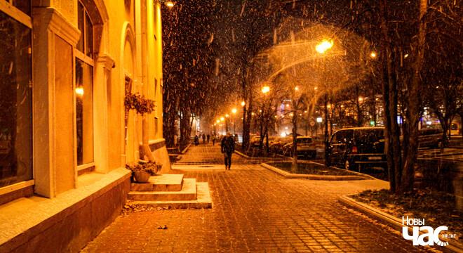 Першы снег у Мінску Мінск. Вечар. Першы снег (фотарэпартаж)