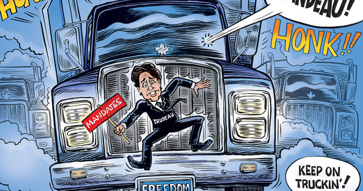 Рэвалюцыя дальнабойшчыкаў. Дасье ў карыкатурах