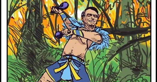 Дасье ў карыкатурах. Як тушыць лясны пажар ядзернай бомбай