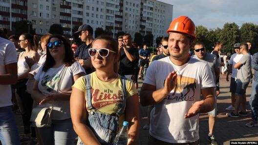 Пратэст у Салігорску, 17 жніўня 2020 года Пратэст у Салігорску, 17 жніўня 2020 года