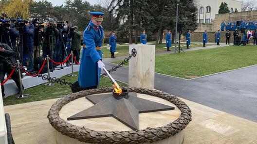 Запаленне вечнага агня ў Бялградзе Запаленне вечнага агня ў Бялградзе