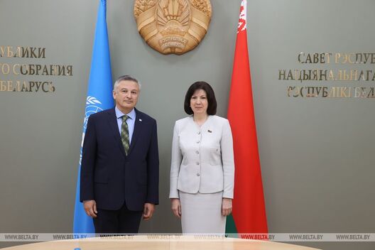 Пастаянны каардынатар ААН у Беларусі Расул Багіраў са старшынёй Савета Рэспублікі Наталляй Качанавай. Фота Белта Пастаянны каардынатар ААН у Беларусі Расул Багіраў са старшынёй Савета Рэспублікі Наталляй Качанавай. Фота Белта