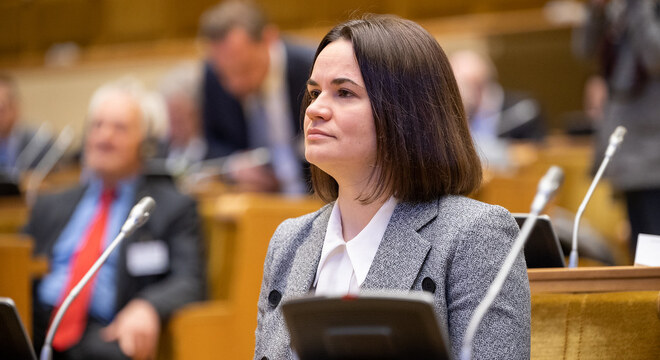 Святлана Ціханоўская заклікала Еўрасаюз увесці бязвізавы рэжым для беларусаў Святлана Ціханоўская заклікала Еўрасаюз увесці бязвізавы рэжым для беларусаў