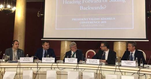 Павел Севярынец выступіў на канферэнцыі Адамкуса ў Вільні