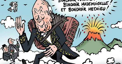 Дасье ў карыкатурах: Прэзідэнт з зачосам і акардэонам