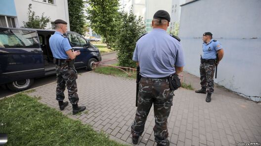 Падчас ператрусу ў інфармацыйным агенцтве БелаПАН 7 жніўня 2018 года Падчас ператрусу ў інфармацыйным агенцтве БелаПАН 7 жніўня 2018 года