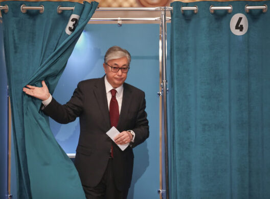 Касым-Жамарт Такаеў. Крыніца – Valery Sharifulin/TASS Касым-Жамарт Такаеў. Крыніца – Valery Sharifulin/TASS