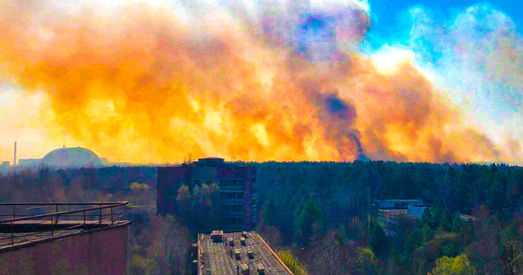 Пажар у Чарнобыльскай зоне. Агонь ужо каля радыеактыўных адыходаў?
