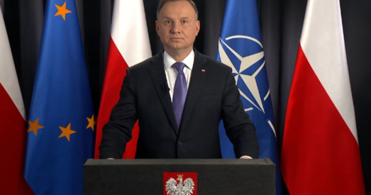 Анджэй Дуда ў сваім пасланні да палякаў казаў пра салідарнасць