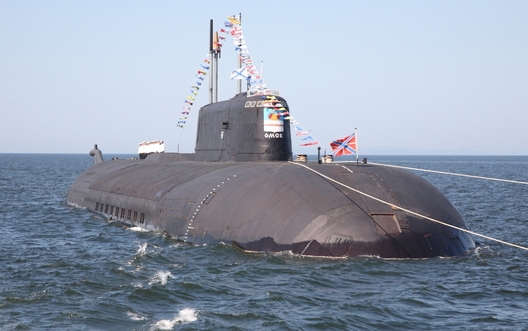 Падлодка «Омск» на парадзе ВМФ ва Уладівастоку, 2008 год. Фота wikipedia.org Падлодка «Омск» на парадзе ВМФ ва Уладівастоку, 2008 год. Фота wikipedia.org