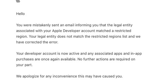 Apple адмяніла блакіроўку беларускіх распрацоўшчыкаў