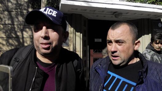 Сяргей Пятрухін і Канстанцін Астапук пасля суда. Сяргей Пятрухін і Канстанцін Астапук пасля суда.