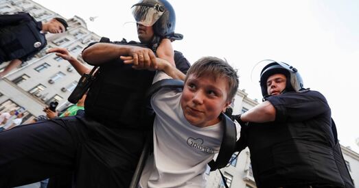 У Расіі на акцыях пратэсту 9 верасня затрыманыя больш за тысячу чалавек