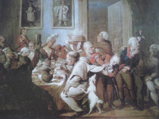 Баляванне шляхты ў палацы Радзівілаў, мастак А.Арлоўскі Баляванне шляхты ў палацы Радзівілаў, мастак А.Арлоўскі