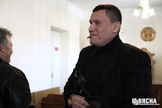 Дзмітрый Бекалюк у сузе. Фота ПЦ "Вясна" Дзмітрый Бекалюк у сузе. Фота ПЦ "Вясна"