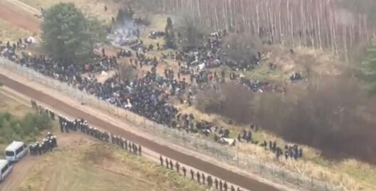 Мігранты на польска-беларускай мяжы / twitter.com/MON_GOV_PL, скрыншот відэа Мігранты на польска-беларускай мяжы / twitter.com/MON_GOV_PL, скрыншот відэа