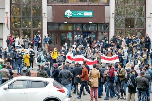 ПАкцыя студэнтаў БДУІР. Фота t.me/studenty2020 ПАкцыя студэнтаў БДУІР. Фота t.me/studenty2020