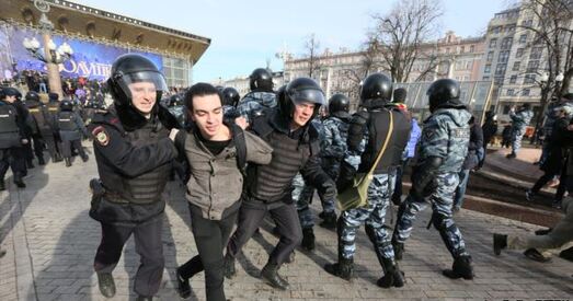 У Маскве на акцыі пратэсту затрыманыя больш за тысячу чалавек