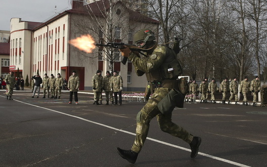 Паказальныя выступы ў частцы ўнутраных войскаў. Фота: Наталля Фядосенка / ТАСС Паказальныя выступы ў частцы ўнутраных войскаў. Фота: Наталля Фядосенка / ТАСС