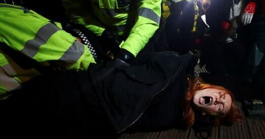 Паліцыю Лондана раскрытыкавалі за жорсткасць у ходзе жаночай акцыі пратэсту супраць гвалту