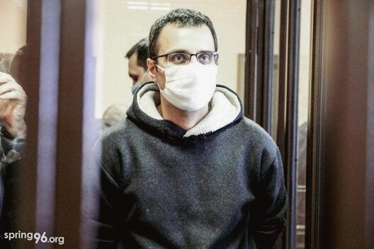 Ягор Яўстратаў на судзе ў студзені. Фота: spring96.org Ягор Яўстратаў на судзе ў студзені. Фота: spring96.org