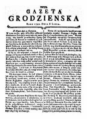 Gazeta Grodzieńska. Крыніца: crispa.uw.edu.pl Gazeta Grodzieńska. Крыніца: crispa.uw.edu.pl