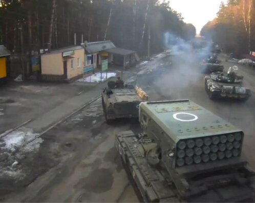 Памежны пункт пропуску Сянькоўка-Весялоўка 24 лютага. Фота з камер відэаназірання Памежны пункт пропуску Сянькоўка-Весялоўка 24 лютага. Фота з камер відэаназірання