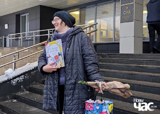 Валерыя Чарнаморцава пасля суда і выхаду з Валадаркі Валерыя Чарнаморцава пасля суда і выхаду з Валадаркі