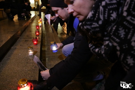 Акцыя ля КДБ, 29 кастрычніка 2017 года, фота Арцёма Лявы Акцыя ля КДБ, 29 кастрычніка 2017 года, фота Арцёма Лявы