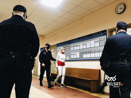 Наталля Хершэ. Суд Савецкага раёну разглядае крымінальную справу па арт.363.2 у дачыненні жанчыны, Менск, Беларусь. 3 снежня 2020 году. Фота: Белсат Наталля Хершэ. Суд Савецкага раёну разглядае крымінальную справу па арт.363.2 у дачыненні жанчыны, Менск, Беларусь. 3 снежня 2020 году. Фота: Белсат