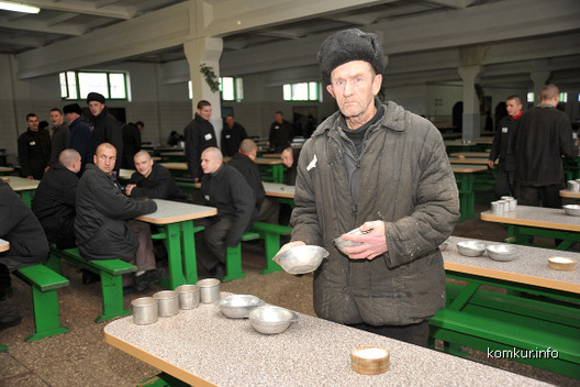 Сталовая ў бабруйскай папраўчай калоніі №2. Фота: Аляксандр Чухаеў / komkur.info Сталовая ў бабруйскай папраўчай калоніі №2. Фота: Аляксандр Чухаеў / komkur.info