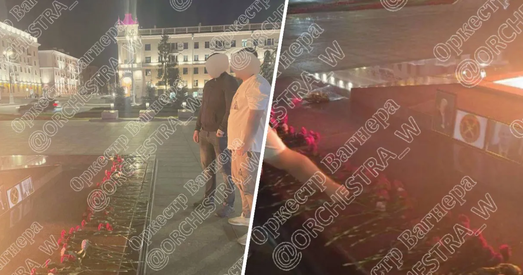 "Мемарыял Прыгожыну" з'явіўся ў цэнтры Мінска