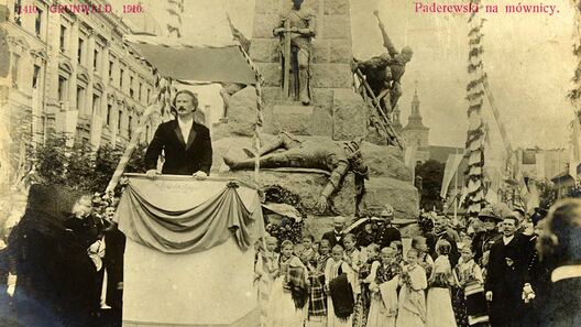 Адкрыццё помніка ў гонар перамогі пад Грунвальдам у Кракаве, 1910 Адкрыццё помніка ў гонар перамогі пад Грунвальдам у Кракаве, 1910