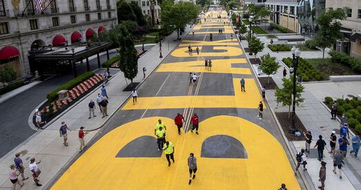 У Вашынгтоне з'явілася плошча «Чорныя жыцці важныя»