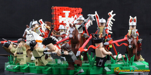 Польскае патрыятычнае лега з крылатымі гусарамі Польскае патрыятычнае лега з крылатымі гусарамі