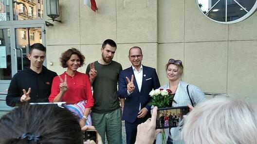 Макар Малахоўскі — трэці справа. Фота: Максім Ісаеў Макар Малахоўскі — трэці справа. Фота: Максім Ісаеў