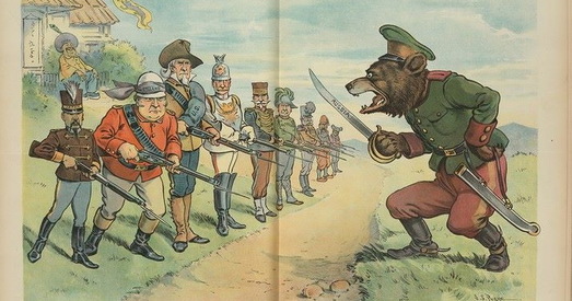 Жорсткі і крыважэрны мядзведзь. Як выяўлялі Расію ў заходняй палітычнай карыкатуры