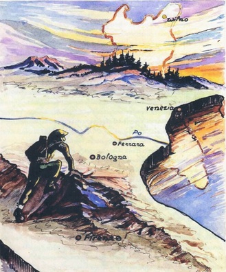 Малюнак польскага жаўнера з часоў бітвы пад Монтэ-Касіна Малюнак польскага жаўнера з часоў бітвы пад Монтэ-Касіна