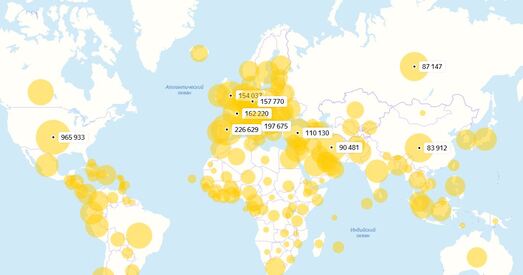 Расія перагнала Кітай па колькасці захварэлых на COVID-19