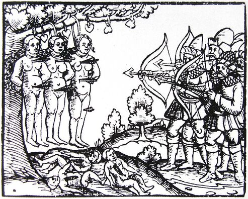 Маскоўскія войскі ў Лівоніі. Гравюра ў Нюрнбэргу, 1561 год Маскоўскія войскі ў Лівоніі. Гравюра ў Нюрнбэргу, 1561 год