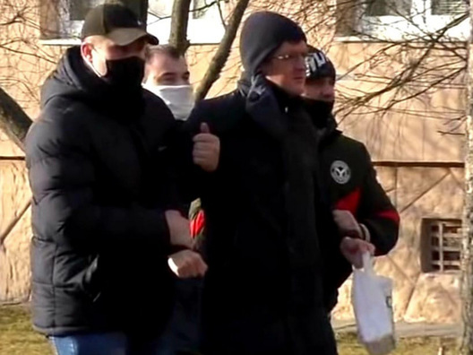 Затрыманне Івашына. Фота: кадр з сюжэту АТН. Затрыманне Івашына. Фота: кадр з сюжэту АТН.